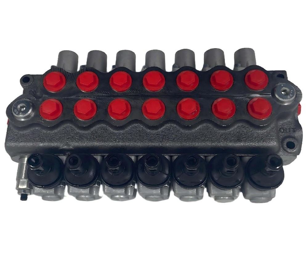 Ручной гидравлический золотниковый клапан Walvoil SD5/7-P(KG3-160)/18L/18L/18L/28L/28L/28L/28L/AET с 7 золотниками для мобильной техники